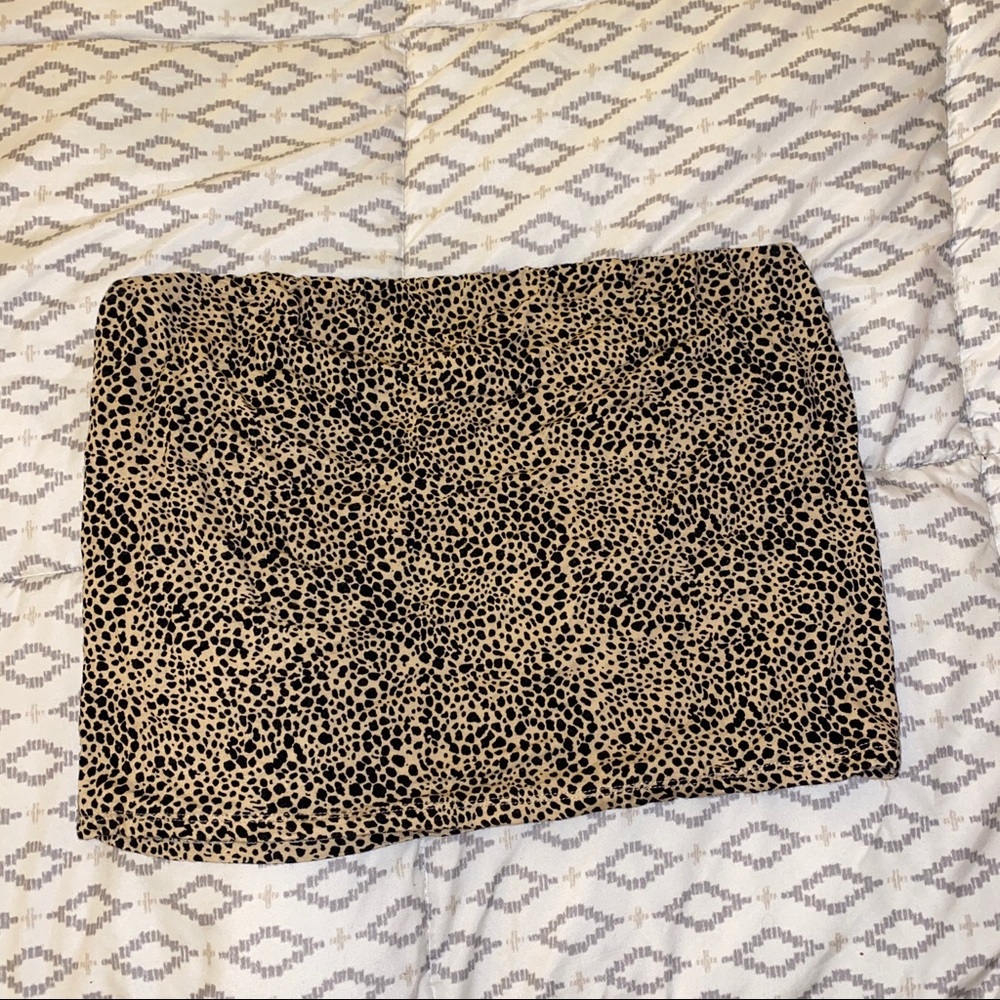 Cheetah print tube top